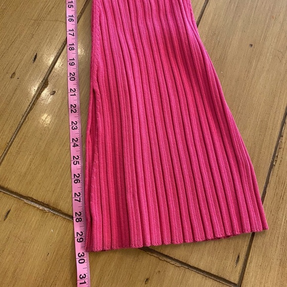 Adam lippes womens pink knit flare stretchy comfortable pants size small - Picture 7 of 15